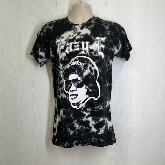 Easy - E - Grey & White Tye Dye East - E Graphic Short Sleeve Soft T Size Small - Picture 2 of 10